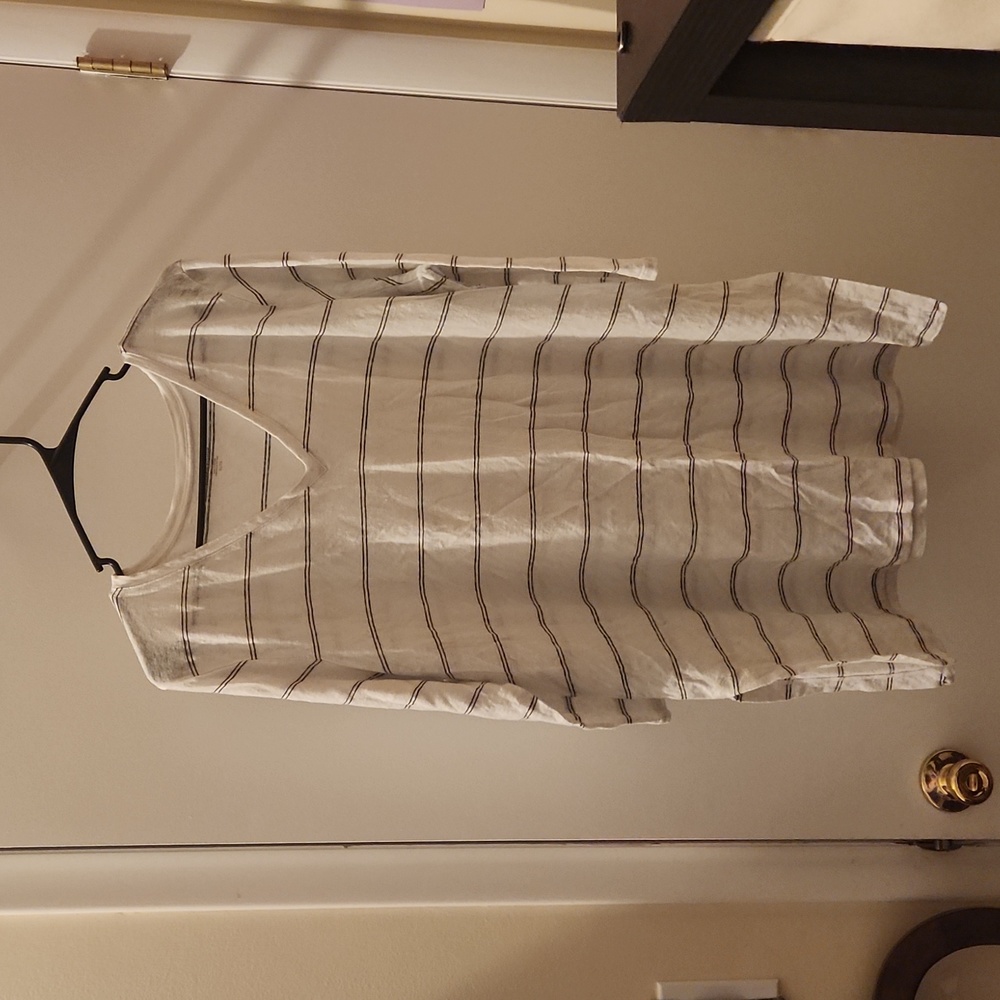 Eileen Fisher 3/4 sleeve cotton shirt